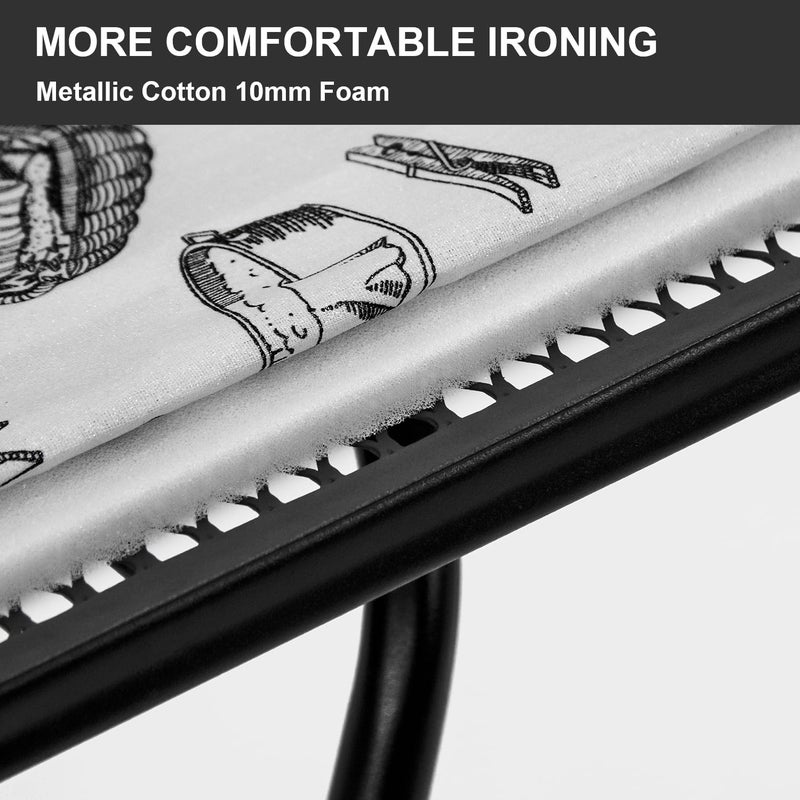 Duwee 13"×35" Ironing Board Small with Heat Resistant Cover,Folding Compact Ironing Board,Light Weight,Easy to Storage - Image 5
